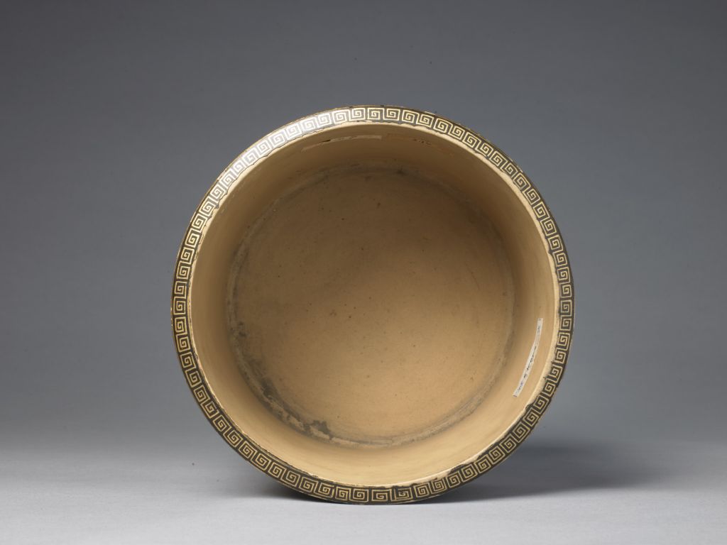 图片[3]-Yixing kiln purple sand painted with gold and painted with a large pen holder-China Archive